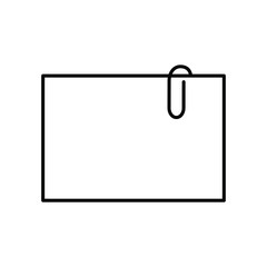 Paper and paper clip Icon