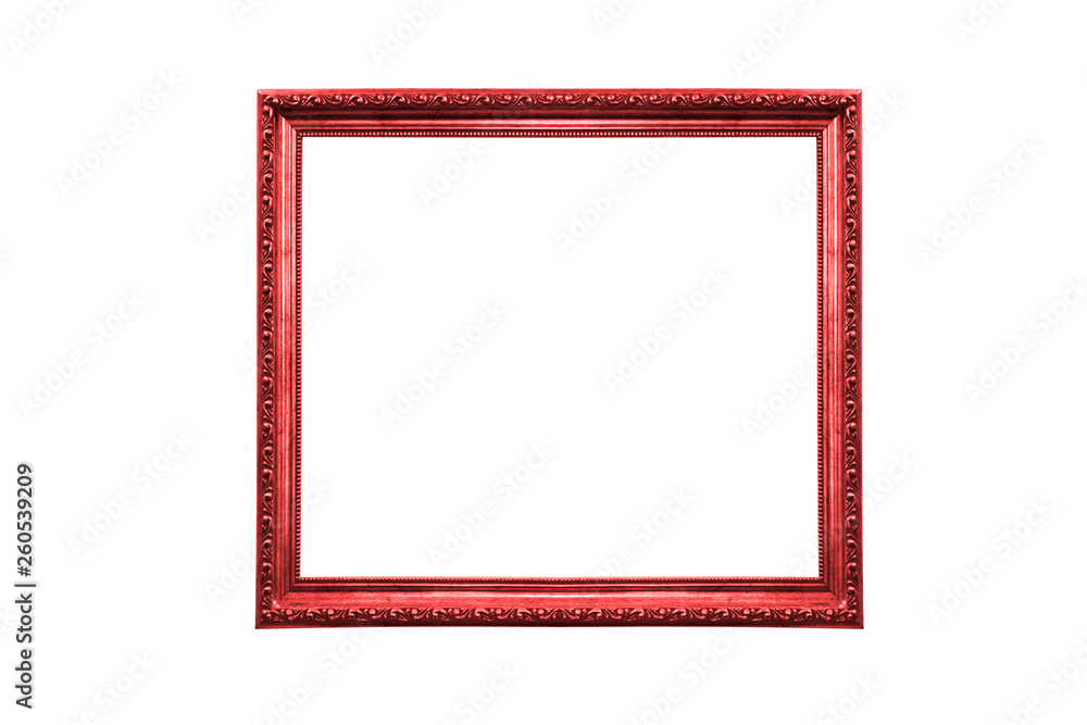 Poster beautiful red frame isolated on white background
