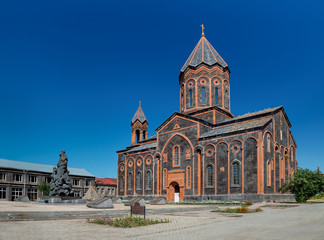 Church of the Holy Saviour being reconstructed after earthquake in 1988. Gyumri, Armenia .