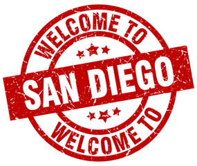 welcome to San Diego red stamp