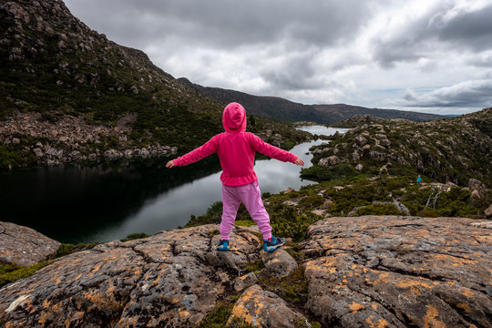 Little hicker girl at Tarn Shelf Track. Mt Field. Tasmania
