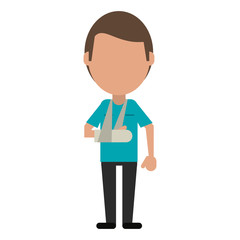 Patient with arm plaster