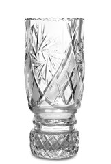 Vintage crystal vase on a white background