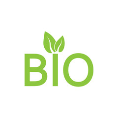 Bio, organic icon. Vector illustration, flat design.