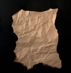 .burnt paper sheet