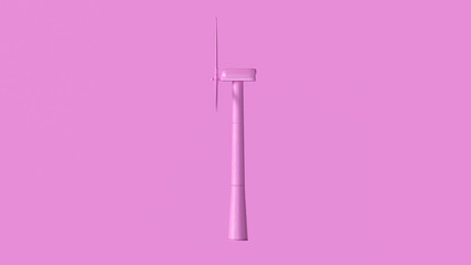 Pink Wind Turbine A Side 3d illustration 