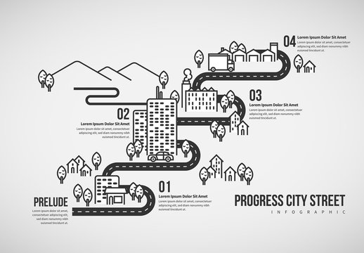 Progress City Street Infographic