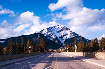 street to Banff, Canada