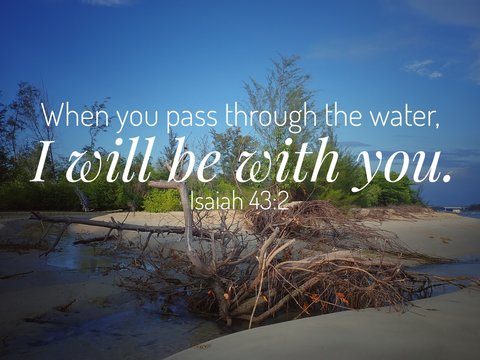 I will be with you from bible verse design for Christianity of the day, be encouraged.