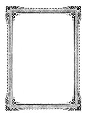 Vintage Vector Drawing or Engraving of Classic Antique Decorative Ornamental Frame Design