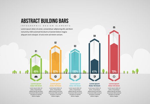 Abstract Building Bars Infographic