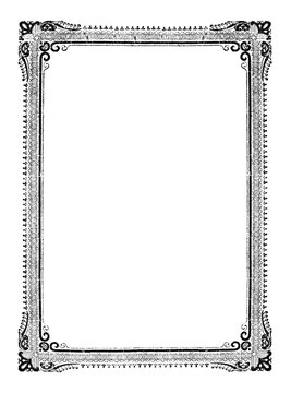Vintage Vector Drawing or Engraving of Classic Antique Decorative Ornamental Frame Design