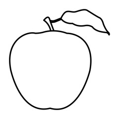 apple icon cartoon black and white