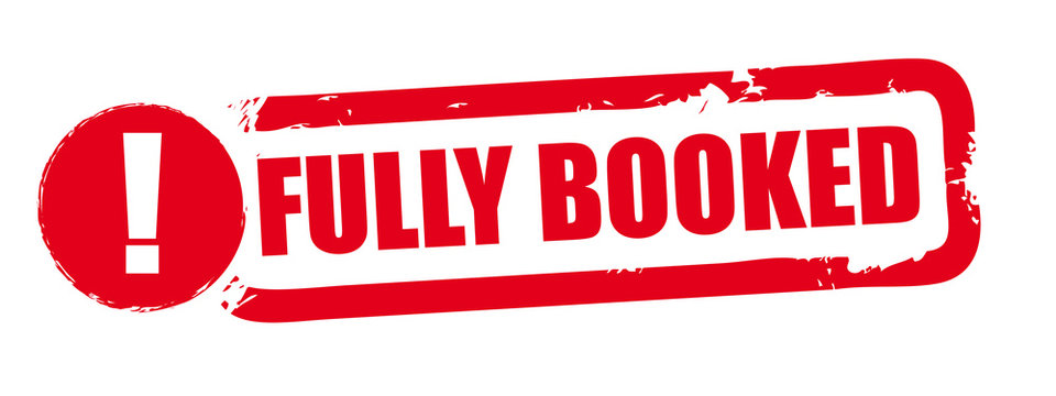 fully booked - red vector rubber stamp