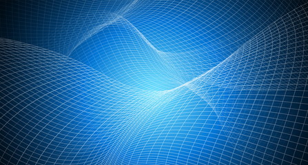 copy space with abstract background irregular grid, mesh pattern on blue light,geometric and line,technology network and science concept in future and global international