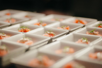 Smoked Salmon Canapes for Scandinavian Dinner Event at a Fancy Hotel
