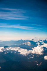 Aerial view of the Andes Mountains