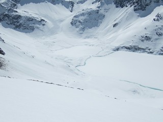 Fototapeta na wymiar snow winter skiing season in kuhtai