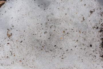 Texture of icy snow