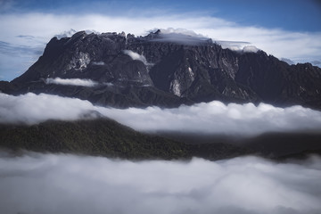 Foggy Mount Kinabalu