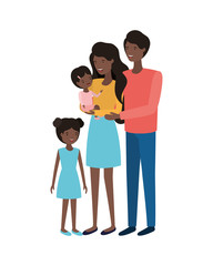 couple of parents with children avatar character