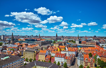 Top view of Copenhagen, Denmark