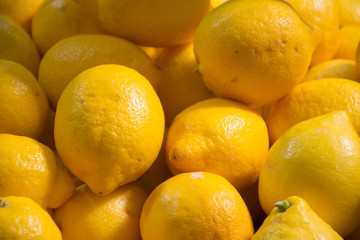 background of fresh lemons