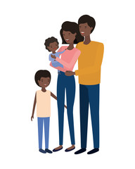 couple of parents with children avatar character