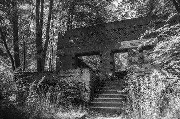 GIERLOZ, POLAND, 28 AUGUST 2018: The Wolf's Lair, the bunker where Hitler was hidden in northern Poland
