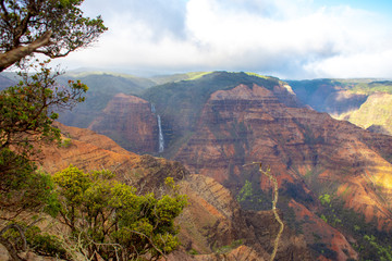 Stunning view into Waimea Canyon, Kauai, Hawaii