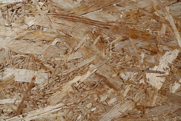 OSB sheet is made of wood chips pressed together