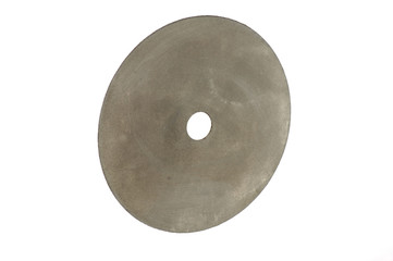 Wheels for hand circular saw isolated on white background