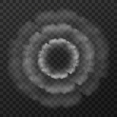 Vector design of smoky cloud isolated on transparent background