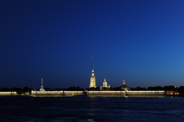 Fototapeta premium Санкт-Петербург город вид Нева река вид панорама