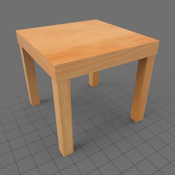 Low square side table