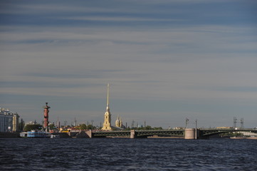 Санкт-Петербург город вид Нева река вид панорама