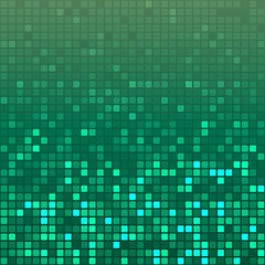 Shine mosaic background. Mosaic with light reflections. Colorful gradient. Square pixel mosaic vector. 