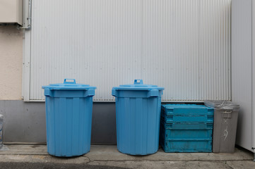city trash cans