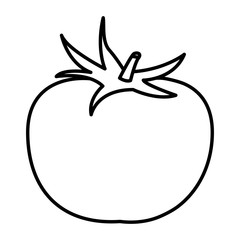 tomato icon cartoon black and white
