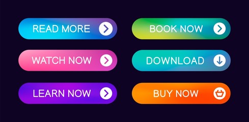 Set of modern abstract web buttons with the ability to edit
