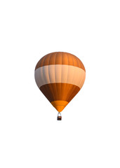 Obraz premium Golden white hot air balloon with basket