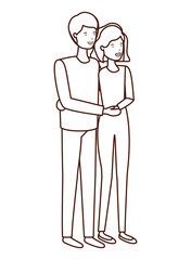 young couple avatar character