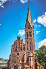 Fototapeta na wymiar St. Alban's Church in Odense, Denmark 