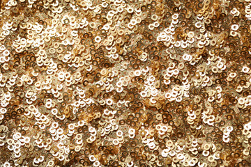 Background of round golden sequins
