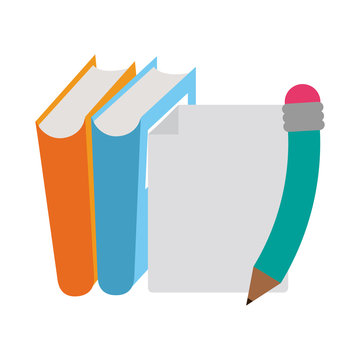 books with sheet and pen