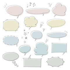 Fototapeta premium 吹き出し ペン画風 / vector eps 10 