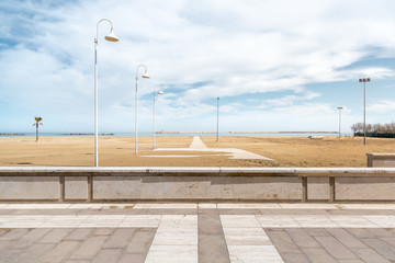 Promenade on the beach