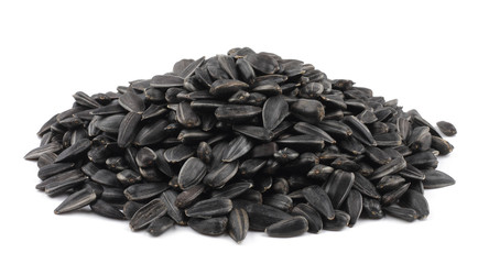 Sunflower seeds isolated on white background