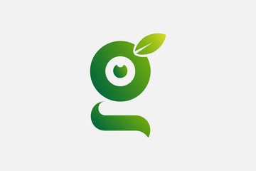 Abstract Letter G Nature Vector Logo