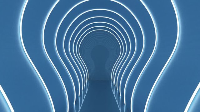 Light Tunnel with blue background color. Awesome for intros or music videos.